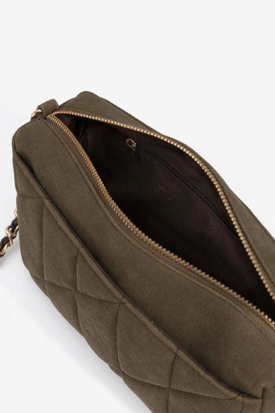 Bolso bandolera efecto ante verde - Imagen 4