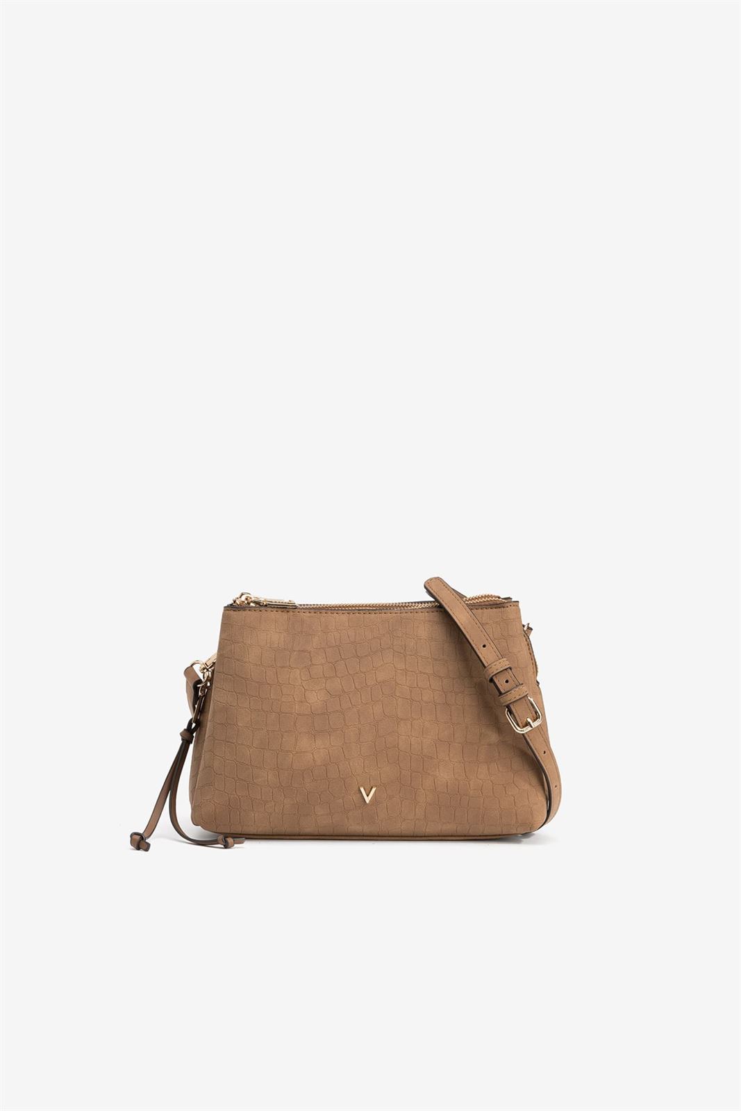 Bolso camel con textura - Imagen 1