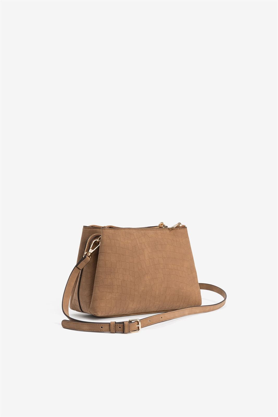 Bolso camel con textura - Imagen 2