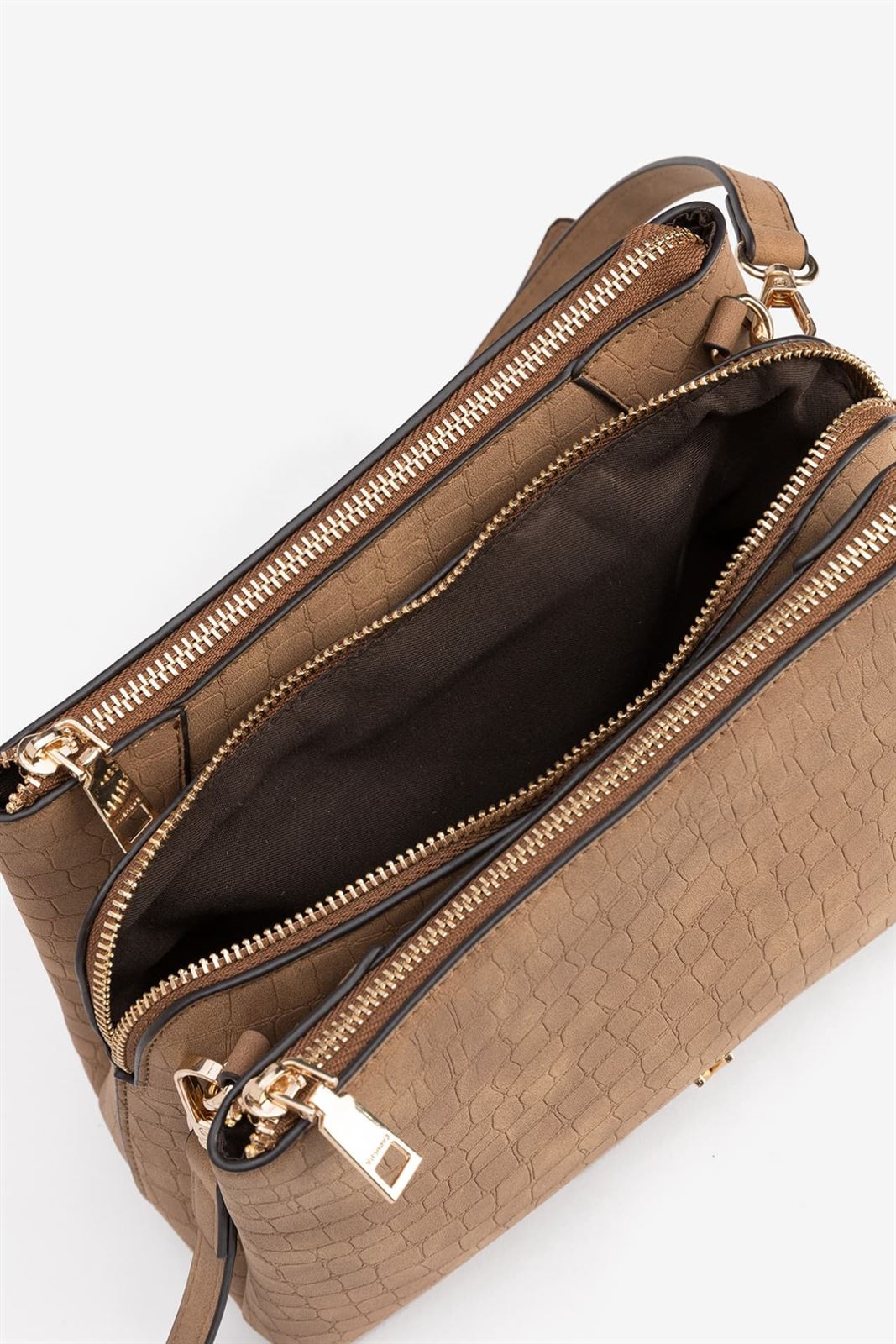 Bolso camel con textura - Imagen 4