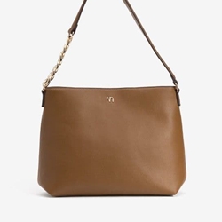 Bolso marrón con cadena - Imagen 1