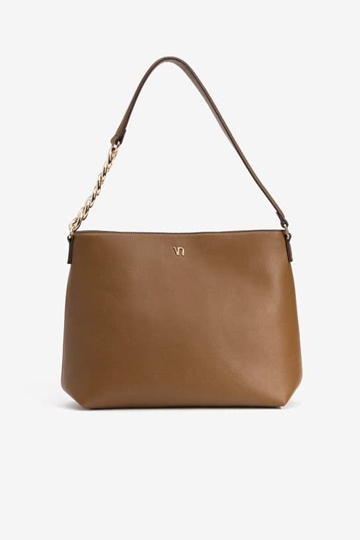 Bolso marrón con cadena - Imagen 1