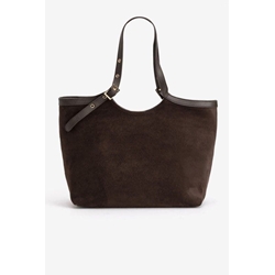 Bolso shopper de ante Vilanova - marrón - Imagen 1