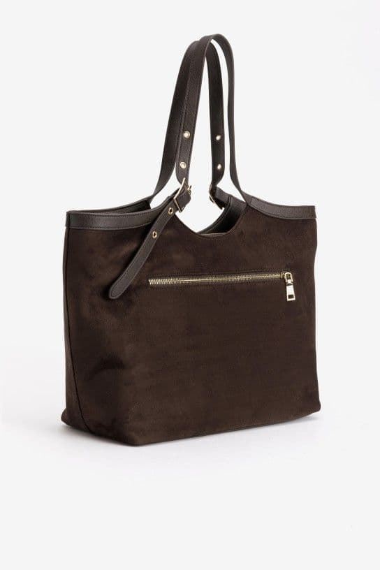Bolso shopper de ante Vilanova - marrón - Imagen 2