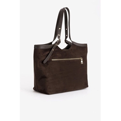 Bolso shopper de ante Vilanova - marrón - Imagen 2