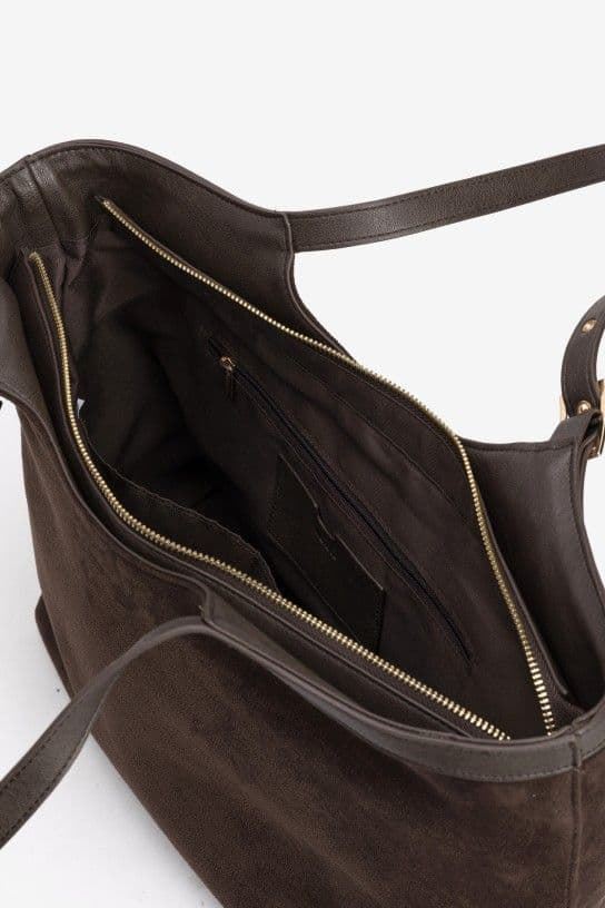 Bolso shopper de ante Vilanova - marrón - Imagen 4
