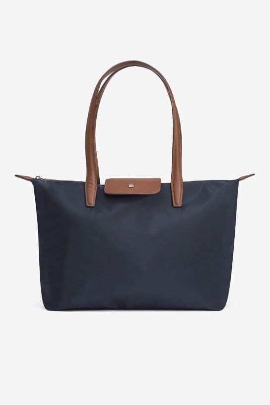 Bolso Shopper de Nailon Combinado azul marino - Imagen 5