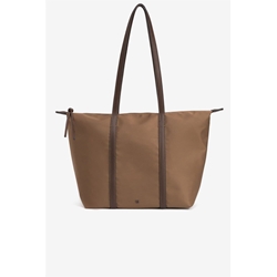Bolso shopper de nylon marrón, Glen - Imagen 1