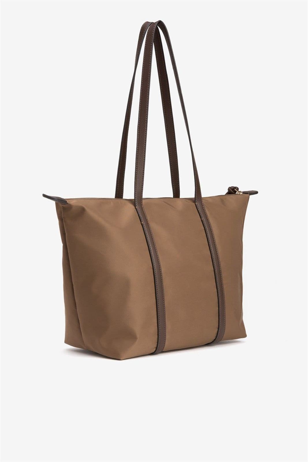 Bolso shopper de nylon marrón, Glen - Imagen 2