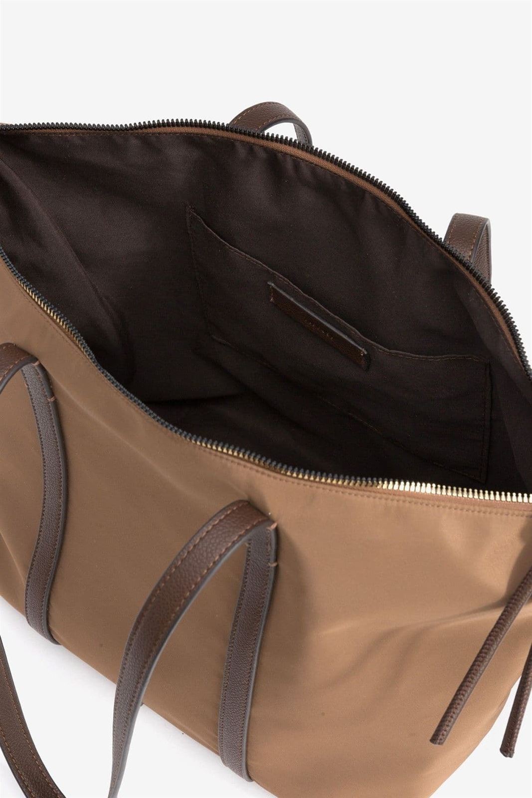 Bolso shopper de nylon marrón, Glen - Imagen 4