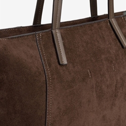 Bolso shopper marrón chocolate - Imagen 2