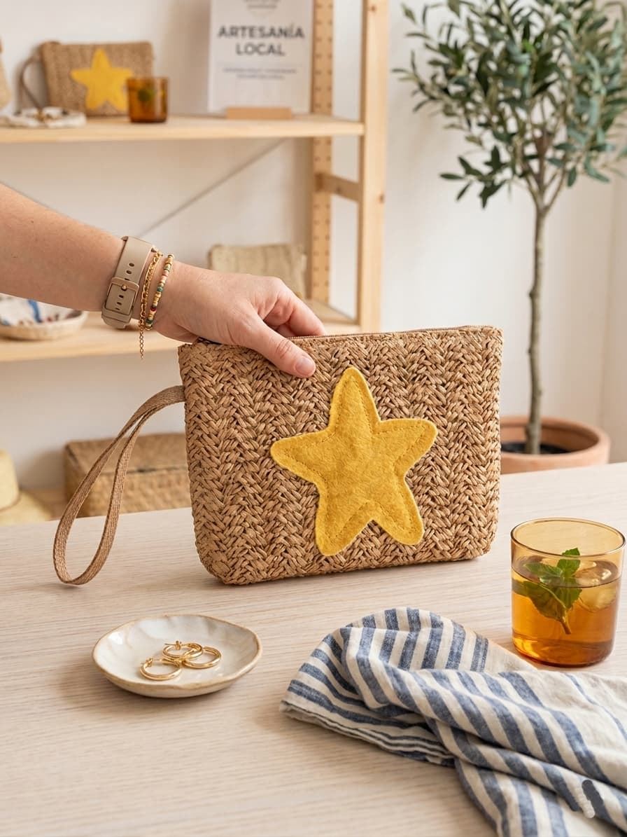Bolso sobre/ Neceser estrella amarilla - Imagen 1