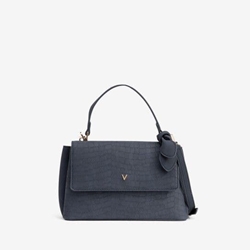 Bolso textura cocodrilo azul - Imagen 1