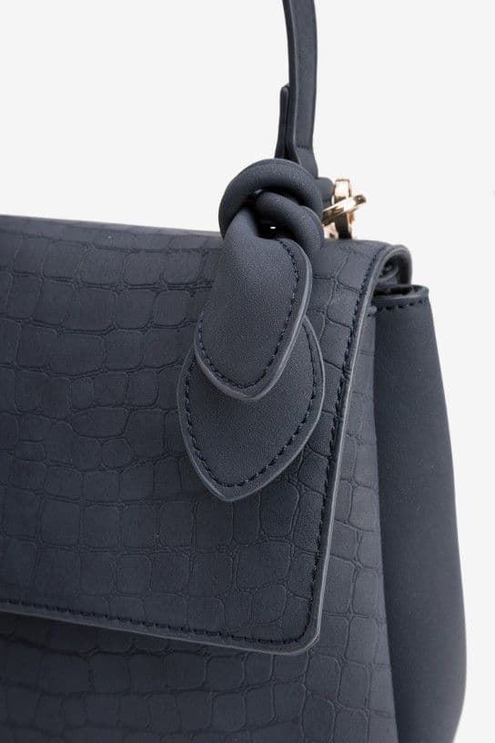 Bolso textura cocodrilo azul - Imagen 2