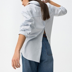 Camisa azul relaxed, Oxford - Imagen 1