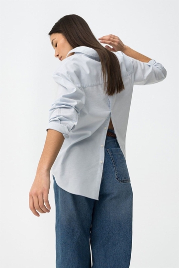 Camisa azul relaxed, Oxford - Imagen 1