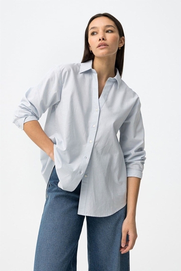 Camisa azul relaxed, Oxford - Imagen 2