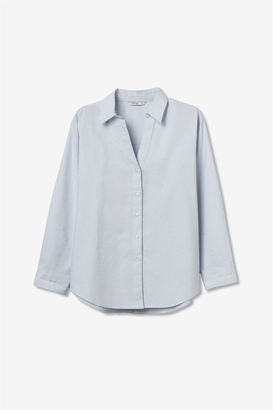 Camisa azul relaxed, Oxford - Imagen 6