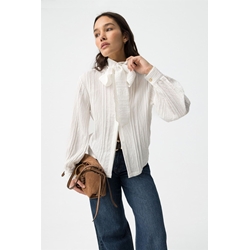Camisa blanca con lazo, Amazing - Imagen 1