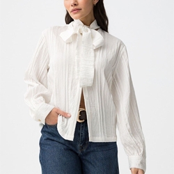 Camisa blanca con lazo, Amazing - Imagen 2
