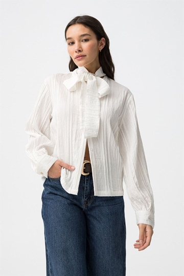 Camisa blanca con lazo, Amazing - Imagen 2