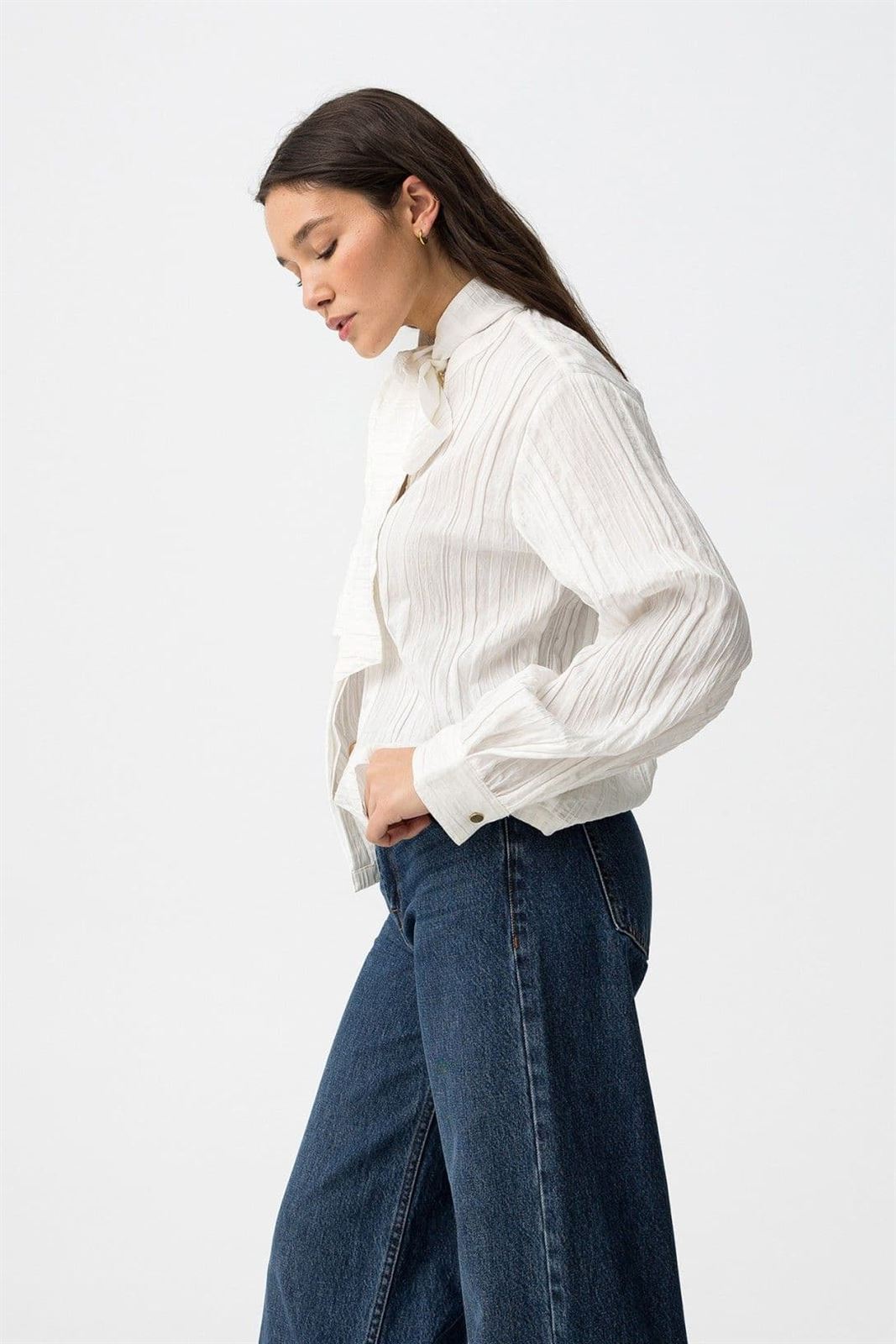 Camisa blanca con lazo, Amazing - Imagen 3