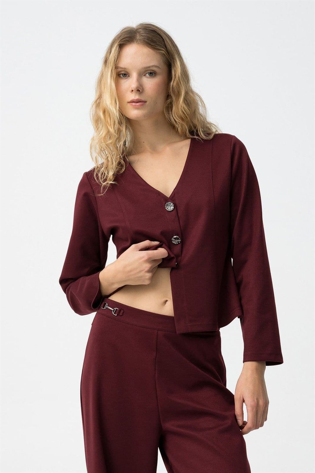 Camisa colro vino, Lotty - Imagen 3