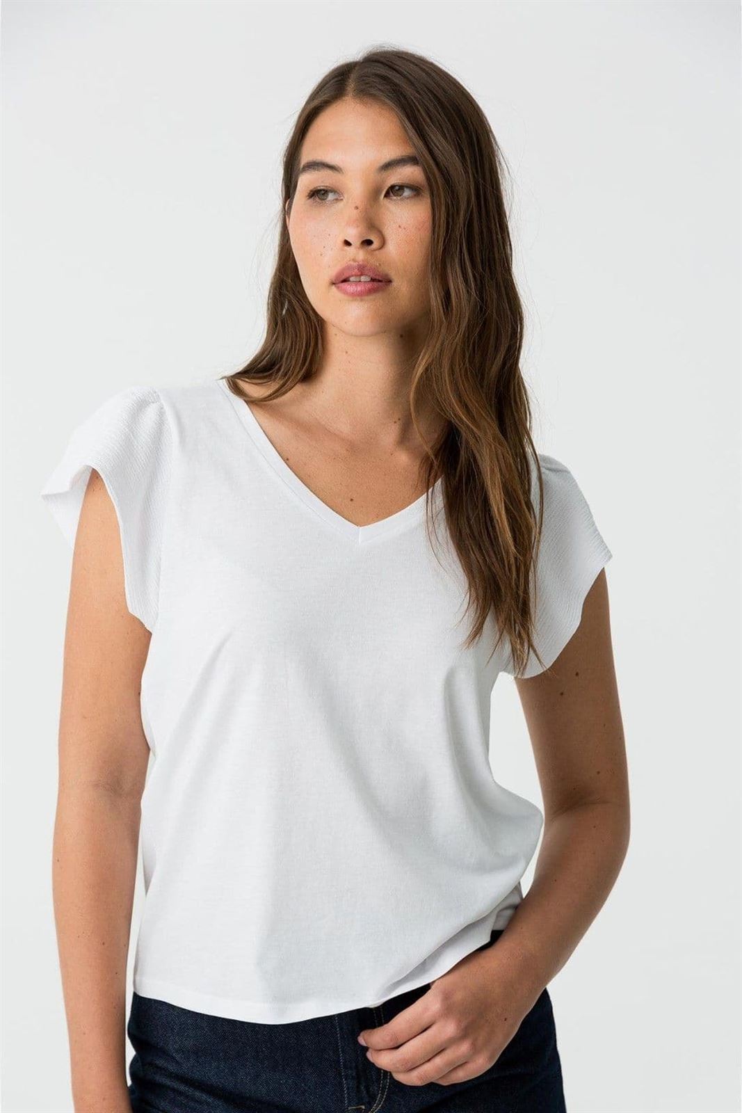Camisa con volante blanca, Kira - Imagen 1