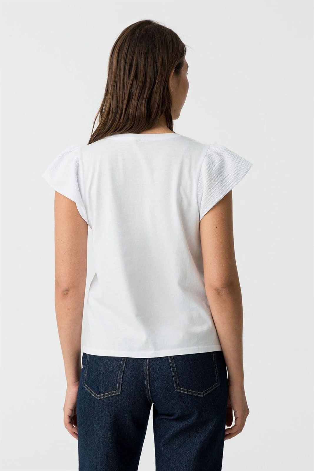 Camisa con volante blanca, Kira - Imagen 4