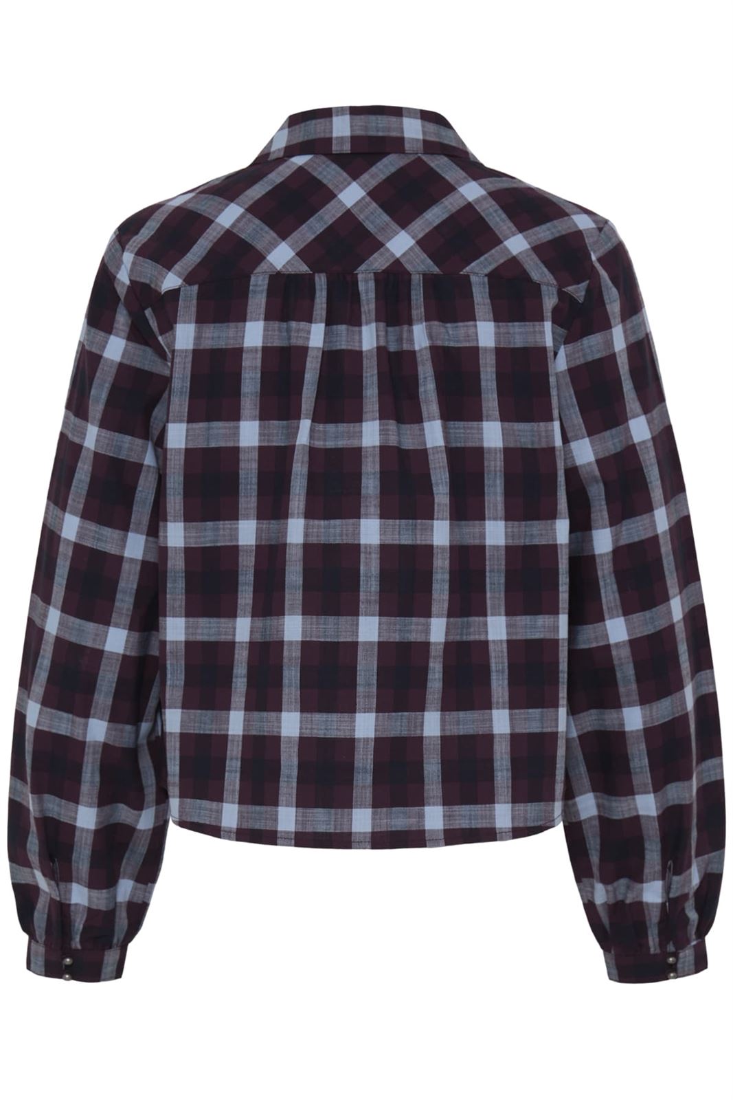 Camisa de cuadros B.young, Flanny - burdeos y azul - Imagen 7