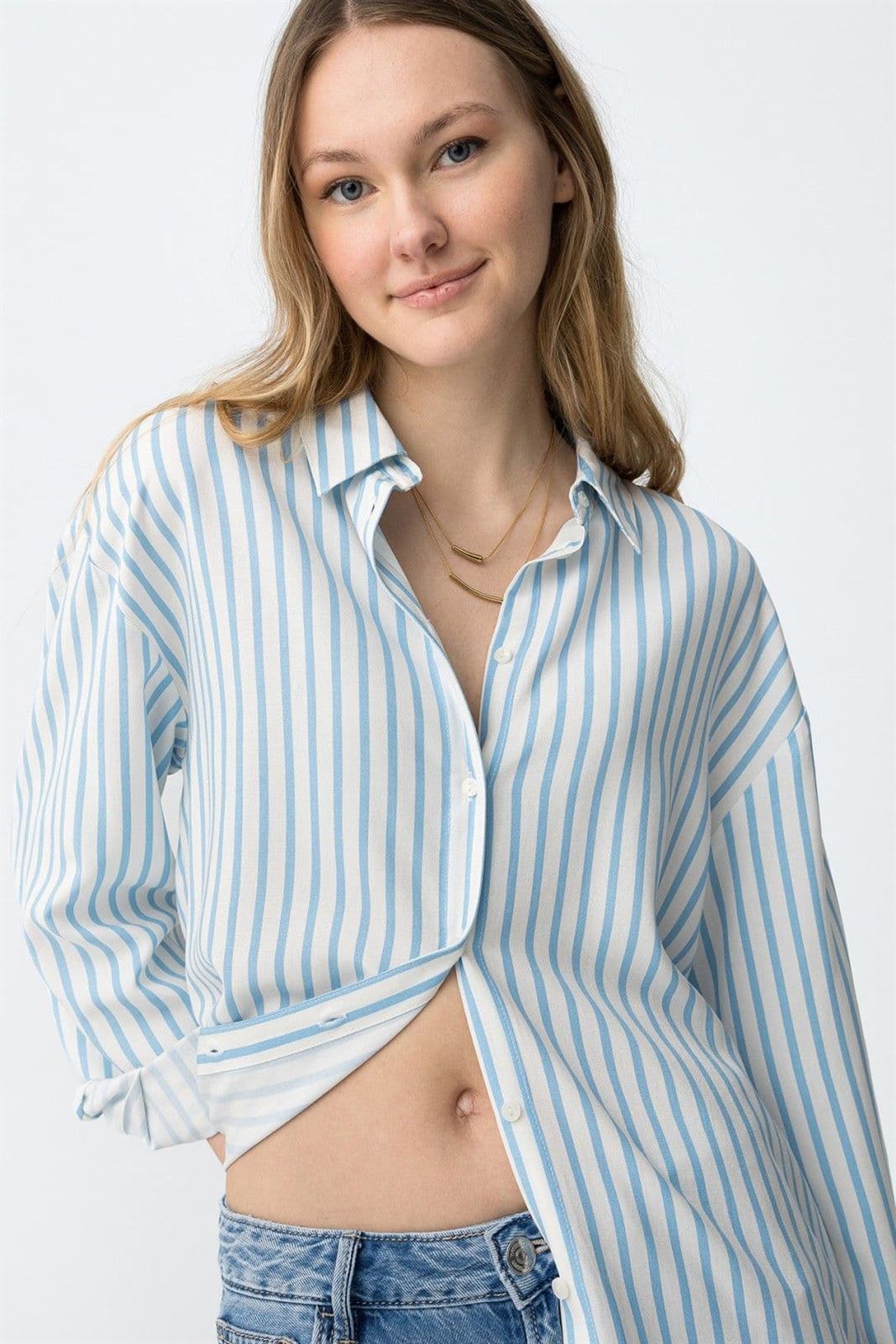 Camisa de lino y rayas, Ella - Imagen 4