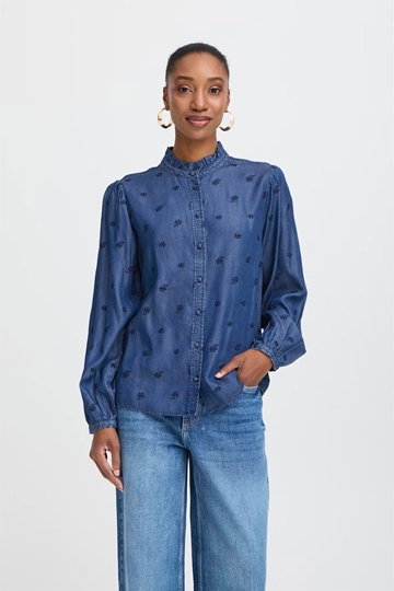 Camisa denim bordada, Bykosmo - Imagen 1