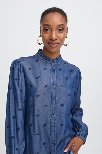 Camisa denim bordada, Bykosmo - Imagen 2