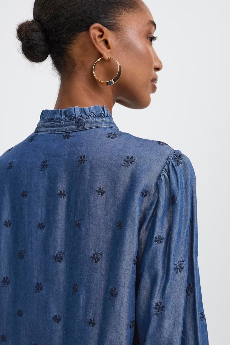 Camisa denim bordada, Bykosmo - Imagen 3