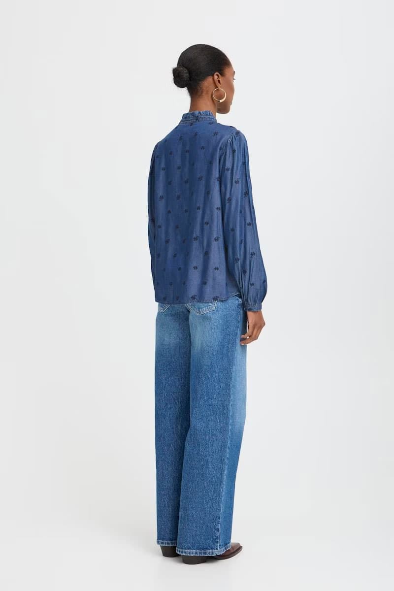 Camisa denim bordada, Bykosmo - Imagen 4