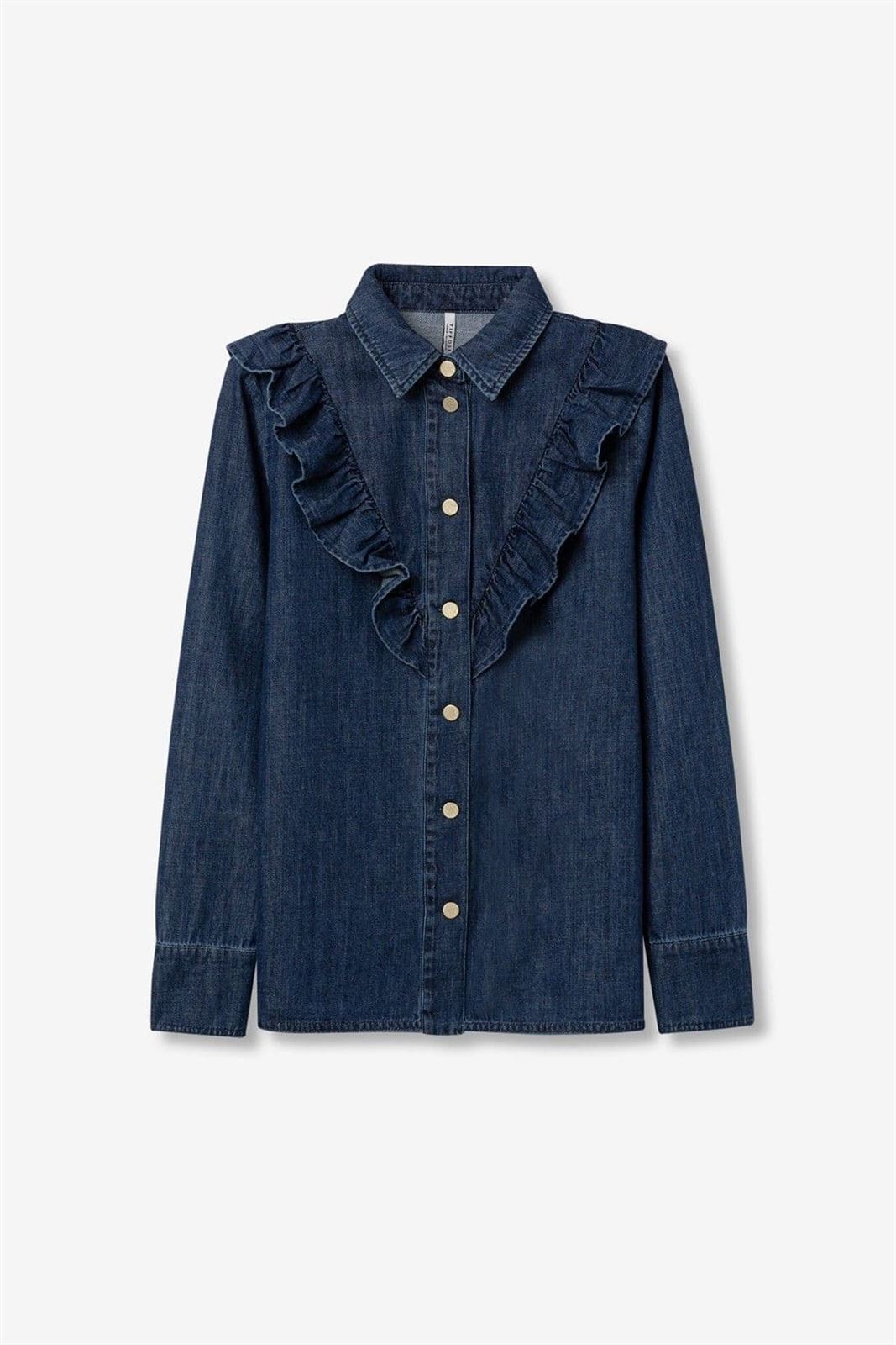 Camisa denim volantes, West - Imagen 6