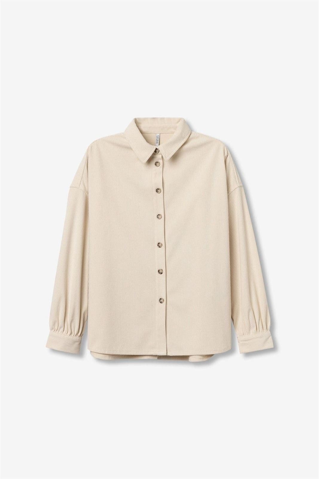 Camisa oversize beige, Cardado - Imagen 6