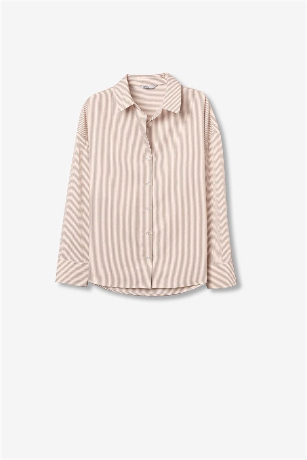 Camisa rayas beige, Nancy - Imagen 4