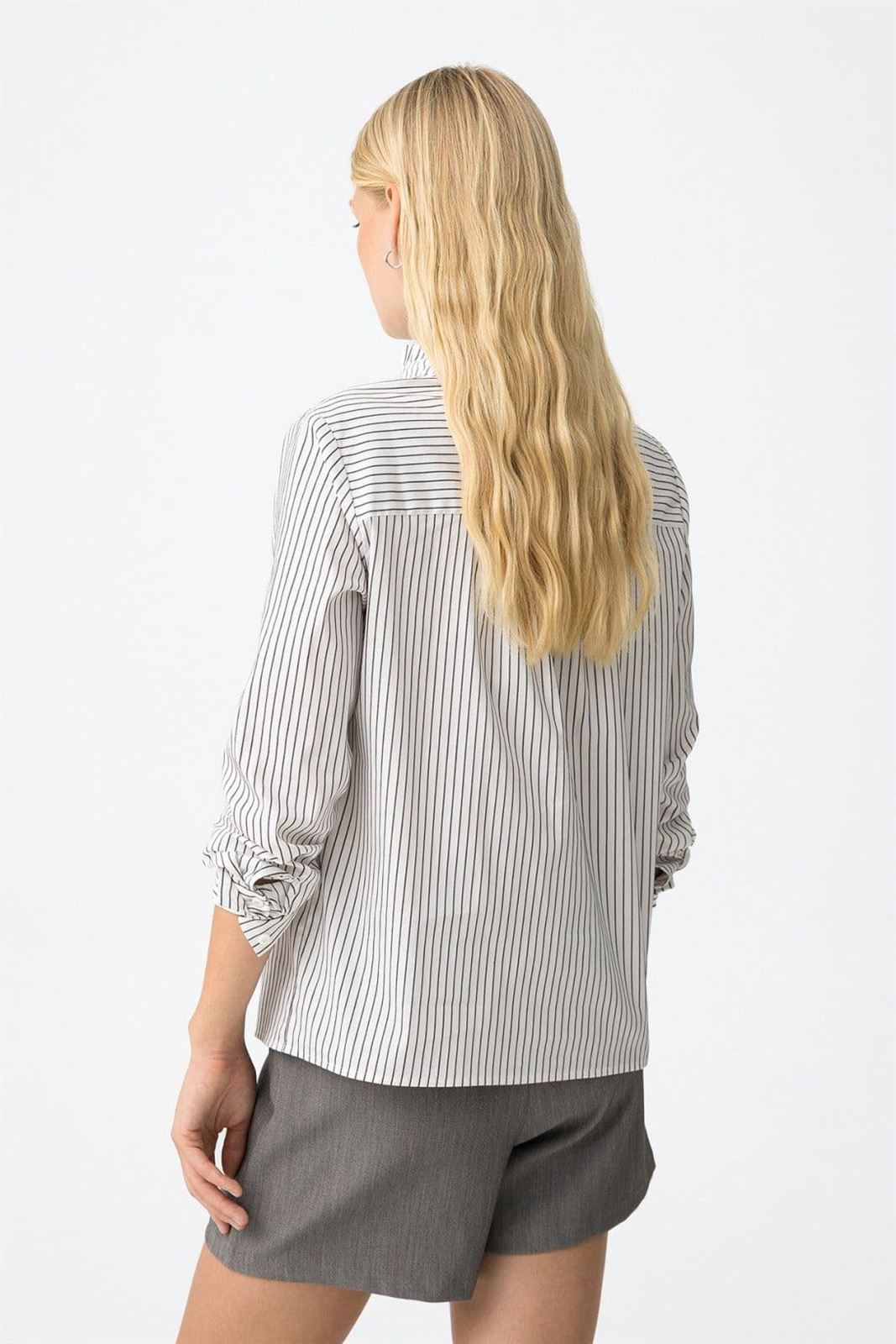Camisa rayas gris, Rixie - Imagen 2