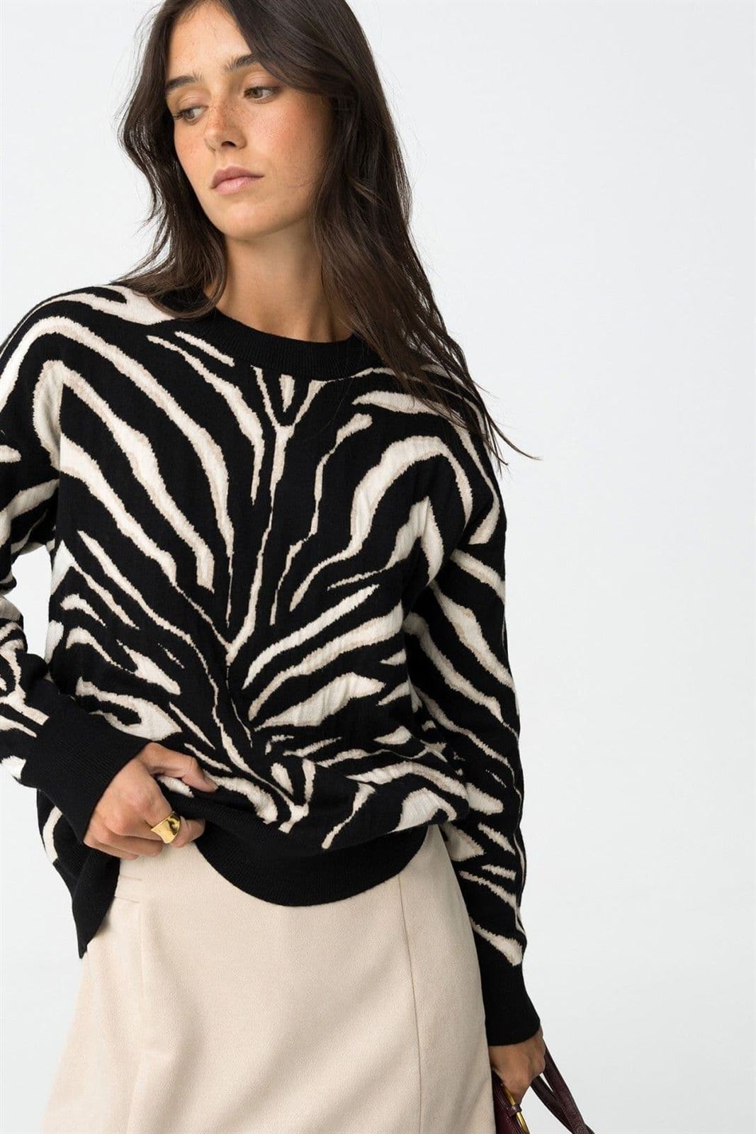 Camisa Relaxed de Jacquard Cebra, Midge - Imagen 4