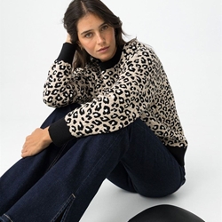 Camisa Relaxed de Jacquard leopardo, Midge - Imagen 1