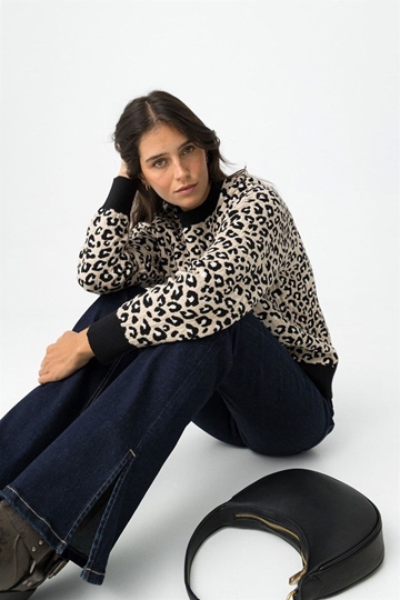 Camisa Relaxed de Jacquard leopardo, Midge - Imagen 1