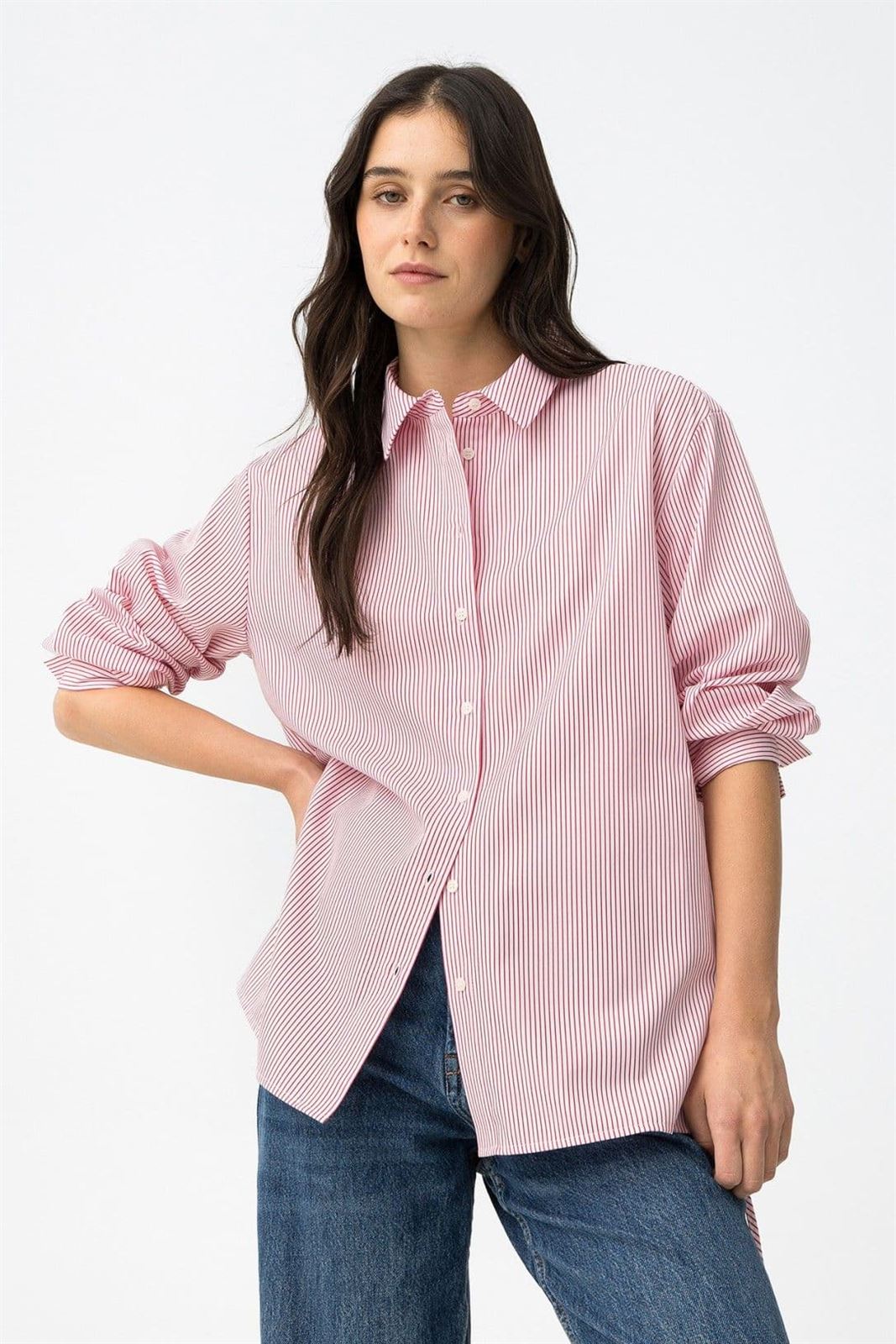 Camisa Relaxed rayas rojas, Lelo - Imagen 2