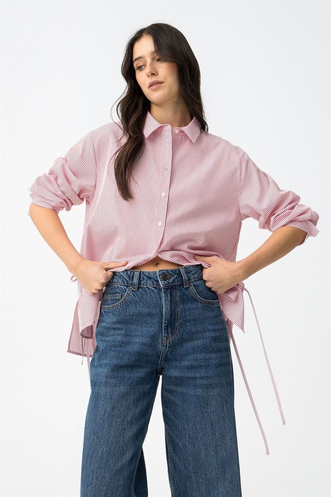 Camisa Relaxed rayas rojas, Lelo - Imagen 3