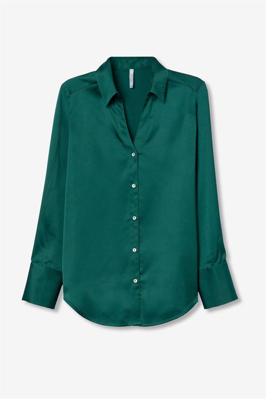 Camisa satinada verde, Capricho - Imagen 5