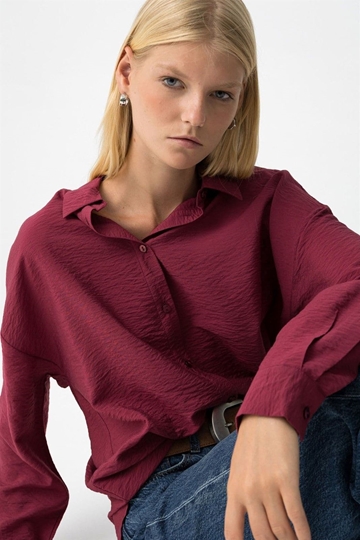 Camisa texturizada burdeos, Rita - Imagen 1