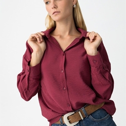 Camisa texturizada burdeos, Rita - Imagen 2
