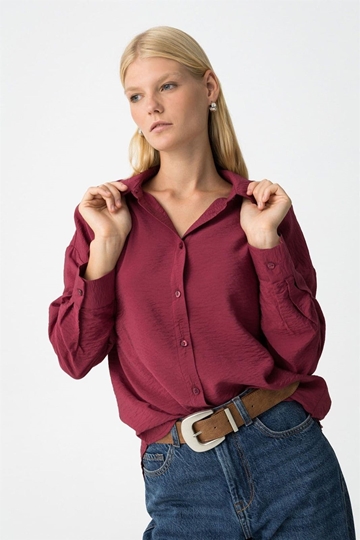 Camisa texturizada burdeos, Rita - Imagen 2