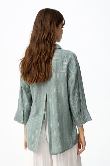 Camisa verde rayas oversize, Joca - Imagen 1