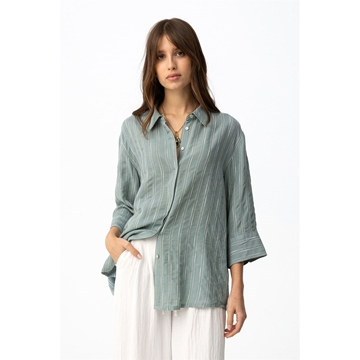 Camisa verde rayas oversize, Joca - Imagen 2